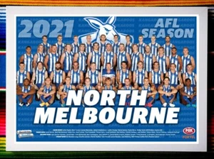 Framed 2021 NORTH MELBOURNE KANGAROOS AFL Poster - 84cm x 59.5cm x 3cm - Foto 1 di 3