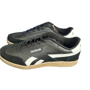 Reebok Forte Lounger Herren Größe 11 schwarz Leder Gummi Unterseite weiß Turnschuhe - Bild 1 von 20