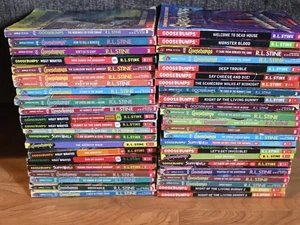 Lot of 45 RL Stine Goosebumps Books! Modern And Vintage Mixed Lot All Unique - Imagen 1 de 14