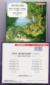 Mendelssohn - Songs Without Words complete Lieder, Luba Edlina Chandos 2 CDs - Bild 1 von 1