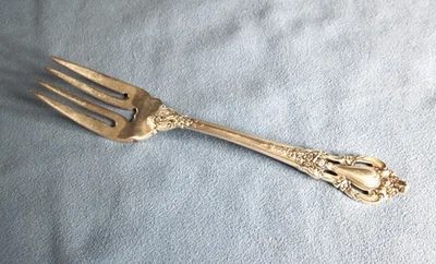 Salad/Dessert Fork Lunt "Eloquence" Sterling Silver  6 1/2"  No Mono.  41.5 g. - Image 1 of 4