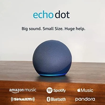 Amazon Echo Dot (newest model), Vibrant sounding Alexa speaker, Deep Sea Blue  - Image 1 of 4