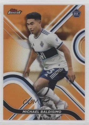 2022 Topps Finest MLS Orange Refractor /25 Michael Baldisimo #22 Rookie RC - Image 1 of 2