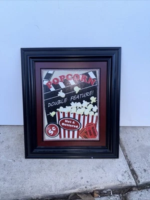 3D Popcorn Wall Sign Kirkland's 13x14x2" Plastic Framed Home Theater - Image 1 of 4