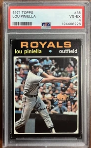 1971 Topps # 35 Lou Piniella Kansas City Royals VG EX PSA 4 - Picture 1 of 1