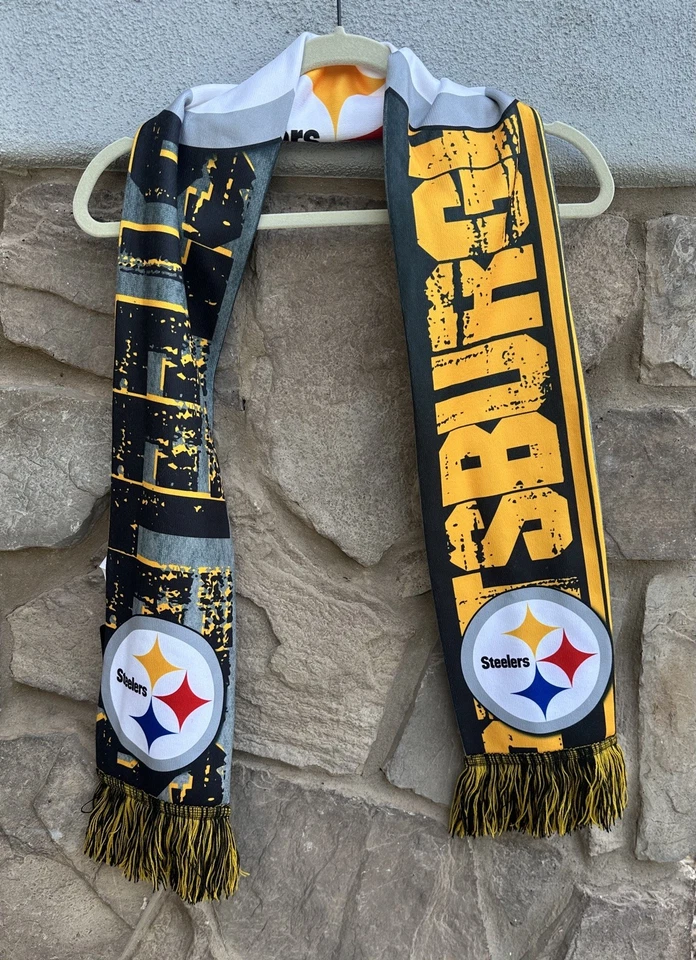 Bufanda estampada gráfica negra amarilla Forever Collectables Pittsburgh Steelers Foto 1 de 4
