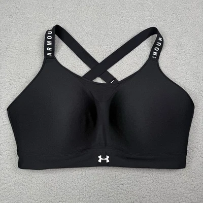 Under Armour Sports Bra Womens XXL Black UA Infinity High Impact Support 1351994 - Image 1 of 4