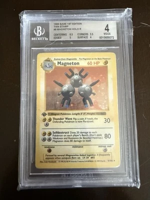 1st Edition First Magneton 009/102 Base Set (Shadowless) Holo BGS 4 (NOT PSA) - Image 1 of 2
