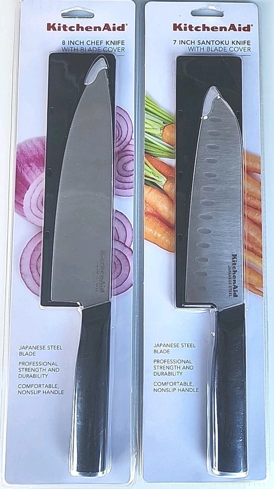 KitchenAid Chef Choice 8" Chef y 7" Santoku Cuchillo Japonés Acero Inoxidable-NUEVO Foto 1 de 3