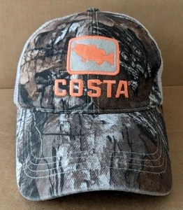 Gorra de béisbol Costa marrón camuflada estilo camionero malla tostada logotipo de pez - Imagen 1 de 9