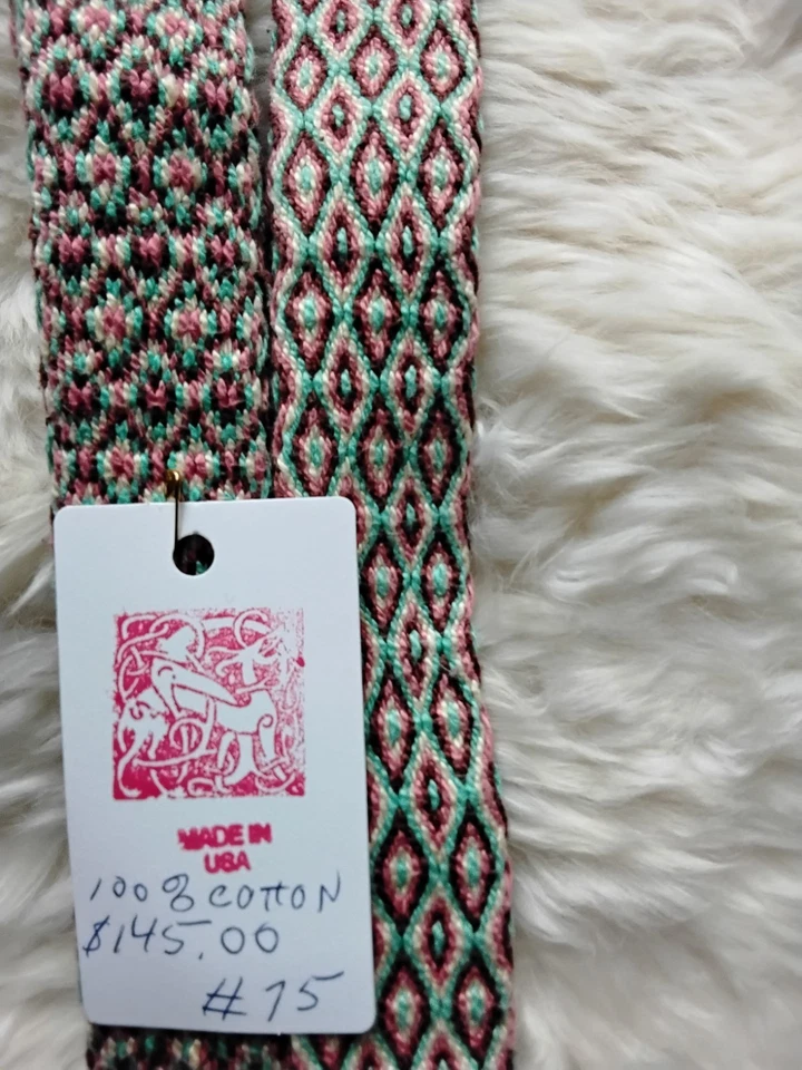 #75 Dark Brn Lite Brn Lite Amarillo Lite Grn Pequeño Diamante W 1.5" L 84.5" Foto 1 de 1