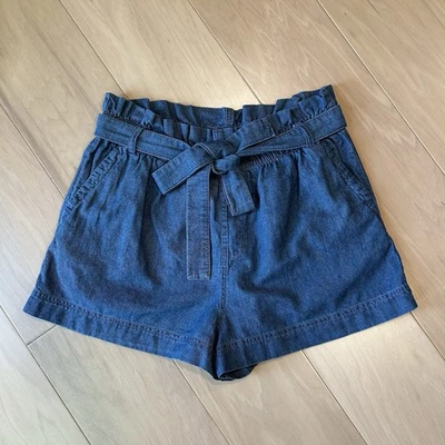 Pact腰带纸袋腰围布短裤蓝色2英寸内缝女式大号 — 第 1/4 张图片