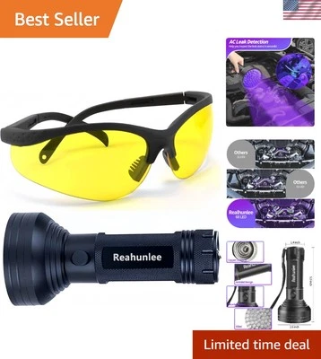 Linterna Detectora de Fugas UV Pro Auto - 68 LED, Gafas Incluidas, 12.3W Potencia Foto 1 de 4