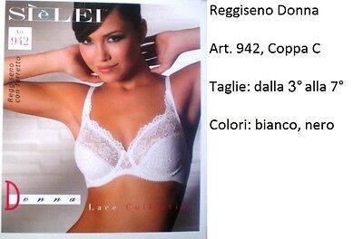Sièlei Reggiseno 942 Offerta Varie Taglie Bianco Nero Coppa C Occasione Cn Ferre • 12.50€