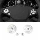 For Benz C-Class 2007-2010 Matte Silver Car Front Steering Wheel Frame Cover 12*