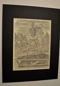 HORROR Matted Print AN ALLEGORY OF DEATH c. 1600 Fits an 11x14 Frame - Picture 1 of 1