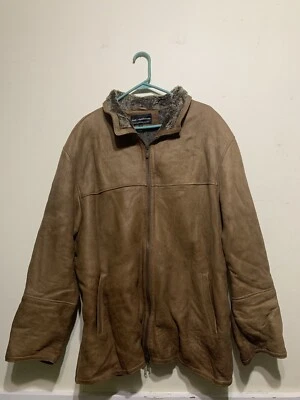 Abrigo chaqueta de cuero de oveja de piel de oveja marrón talla 44 de Bod & Christensen para hombre Foto 1 de 4