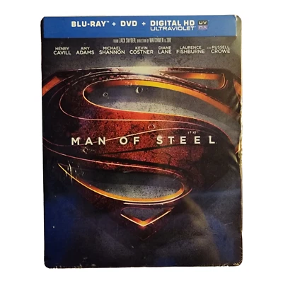 Man of Steel Blu-Ray +Dvd+Code Steelbook | Walmart Exclusive *BRAND NEW* - Image 1 of 2