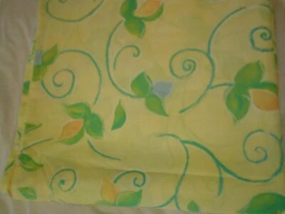 NEXT YELLOW PATTERNED CURTAINS 170 CM X 137CM - Image 1 of 3