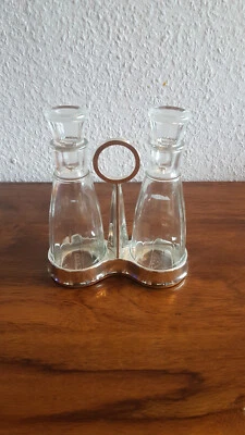 Essig Öl Karaffen Set | Glas + Plastik | Dekofläschchen | Küche - Bild 1 von 4