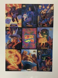 1994 Fleer Ultra Marvel Masterpieces 9 card uncut promo sheet - Picture 1 of 3