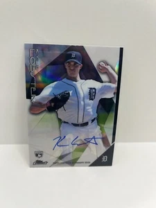 *2015 topps finest Rookie Autograph KYLE LOBSTEN no.FA-KL tigers - Picture 1 of 2