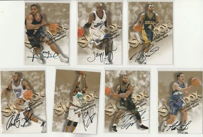 90'S INSERTS LOT (7) 1998-99 SKYBOX AUTOGRAPHICS AUTOGRAPH ON CARD BEST LYNCH - Image 1 of 2
