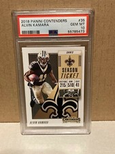 Alvin Kamara 2018 Panini Contenders #35 Saints PSA 10 Gem Mint Qty