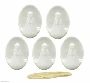 Gancho de plástico adhesivo extraíble Rolson para el hogar hágalo usted mismo herramientas prácticas 5 piezas - blanco - Imagen 1 de 3