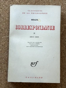 Hegel - Correspondance II NRF Collection Blanche - 1963 - Bild 1 von 3