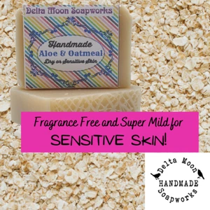 Handmade Fragrance Free Goat Milk Soap, Unscented, super mild, + samples - Picture 1 of 9