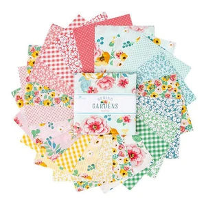 Spring Gardens ~ 5" Charm Quadrate Pack ~ 42 Stück von Riley Blake ~ Blumen Karo - Bild 1 von 11