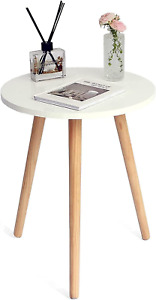 round Side/ End Table, Accent Nightstand Modern for Living Room Bedroom Office S
