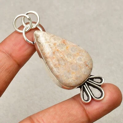 Ciondolo gioiello fatto a mano in argento sterling 925 con pietra preziosa co... - Immagine 1 di 4