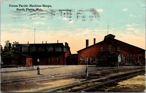 Union Pacific Machine Shops North Platte Nebraska Postcard 1914 Homesteader - Picture 1 of 2