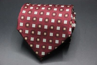 Corbata de seda Robert Talbot. Geométrico floral negro con morado y rosa. Foto 1 de 4