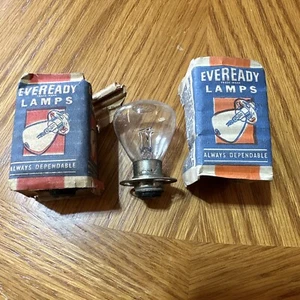 3 Vintage GE 2531  Headlight Bulb Lamp GE2531 Headlamp  Eveready - Picture 1 of 3