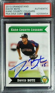 2013 Kane County Cougars David Bote Signed Minor Rookie Auto RC PSA/DNA Cubs