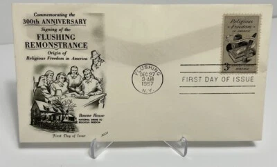 US FDC 1957 Flushing Remonstrance Religious Freedom In America  - Image 1 of 2