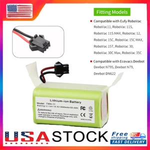 14.4V Li-ion Battery 3500mAh for Ecovacs Deebot N79S 500 N79 Eufy RoboVac 11 11S - Picture 1 of 8