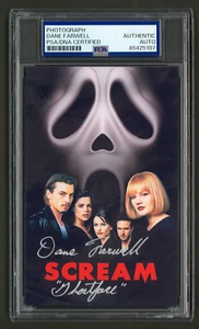 Dane Farwell Signed Photo (PSA) Scream Mini Poster Inscribed "Ghostface" Auto - Picture 1 of 2