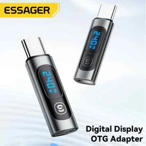 2 pièces adaptateur USB C 3.0 OTG type C vers type C PD 240 W écran numérique pour Macbook - Photo 1 sur 7