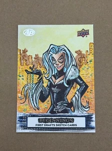 2023 Upper Deck Marvel Beginnings 2 sketch card Black Cat by Ivan Rodriguez - Picture 1 of 2