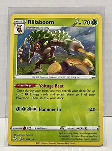 Rillaboom 013/072 Holo Rare Shining Fates Pokemon TCG Card NM Pack Fresh - Picture 1 of 3
