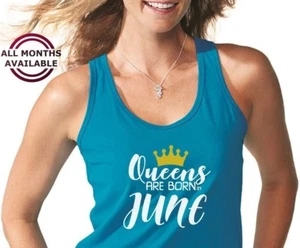 Tank Top QUEENS Are Born in November #4 T Shirt Birthday Gift For Women Fall - Picture 1 of 27