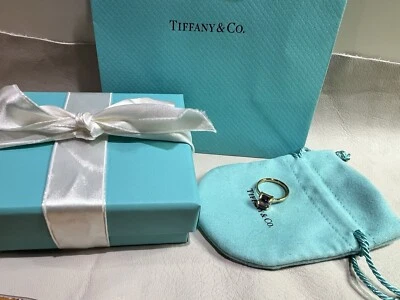 Anillo Tiffany & Co Paloma Picasso Oro Amarillo 18k Amatista Púrpura Banda Talla 5 Foto 1 de 4