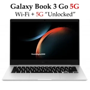 Samsung Galaxy Book 3 Go Wi-Fi+5G 14 FHD Snapdragon 7c+ Gen3 4G+128GB Window 11 - Picture 1 of 1
