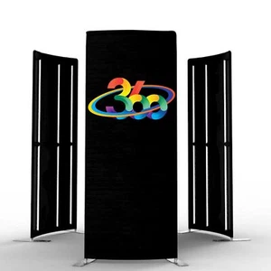 3x7.2ft 360 Photo Booth Backdrop Photobooth Background Tent w/24PCS LED Light US - Picture 1 of 6