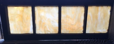 Antique Stained Glass Transom Window 40" by 14" Circa 1925 Cover