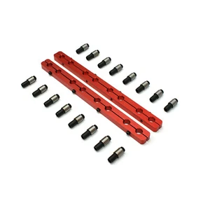 Chevy SBC 350 Rocker Stud Girdle Kit Red With 7/16" Polylock Nuts - Picture 1 of 3